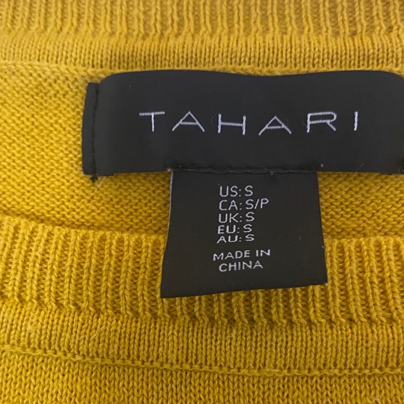 Talbots Mustard Knit Top with Button Accents - Picture 2 of 6